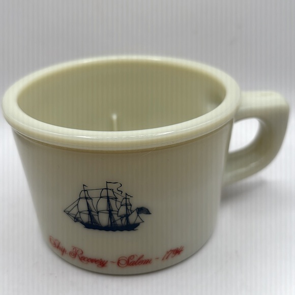 Old Spice VTG Red White Blue Ship Recovery Salem 1974 Shaving Mug 6 Old Spice - Picture 2 of 11